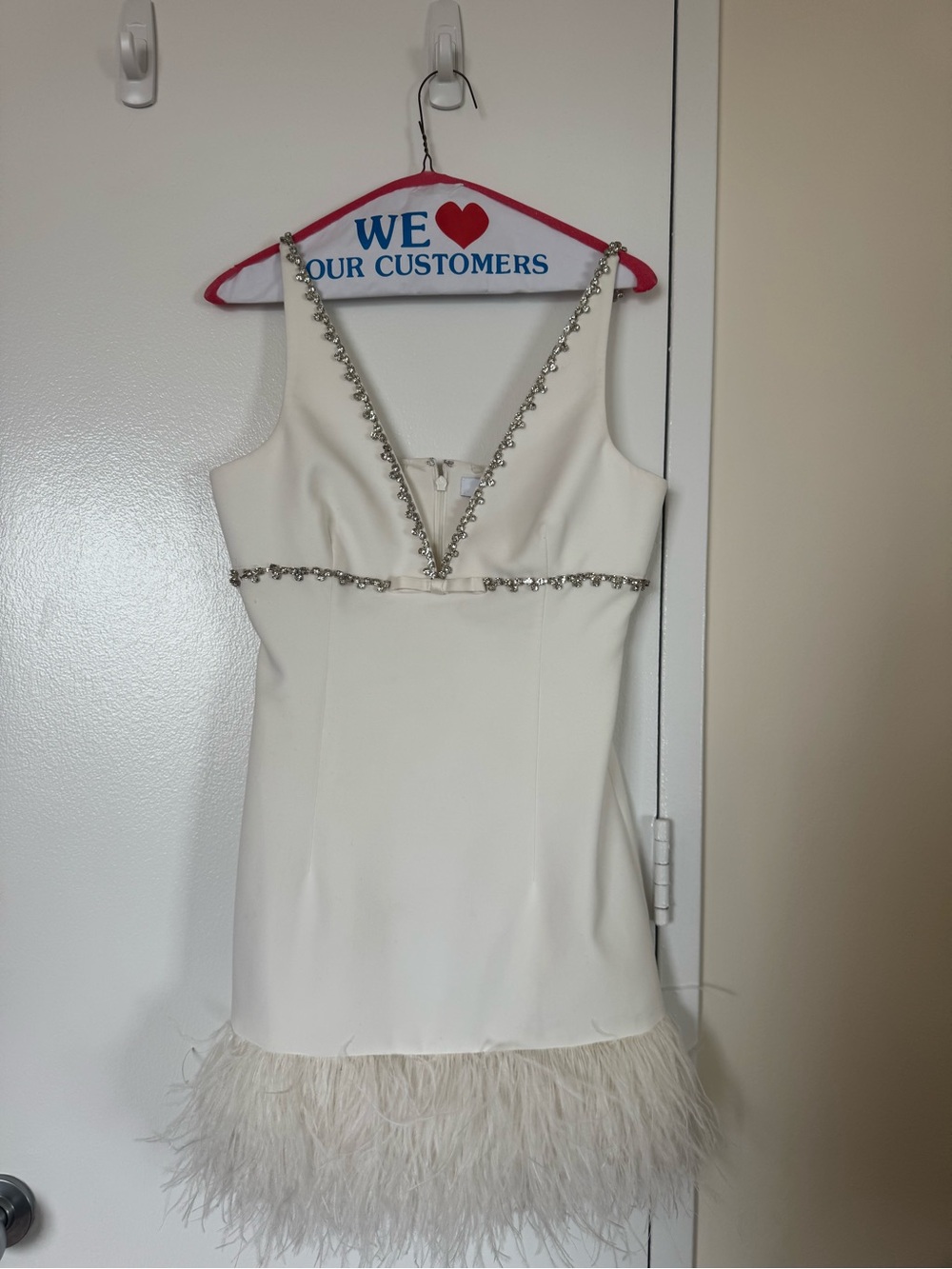 Likely Ivory Cocktail Dress with Crystal Trim